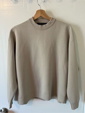 Camilla & Marc Structured Crewneck Sweater in Ecru (S-M)
